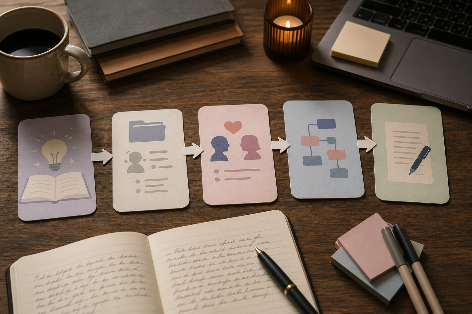 Structured fanfiction drafting workflow from fandom setup to scene draft